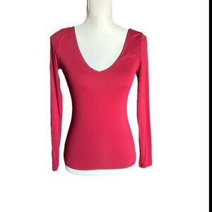 Reoria Dark Red Long Sleeve Top In Women’s Sz Small